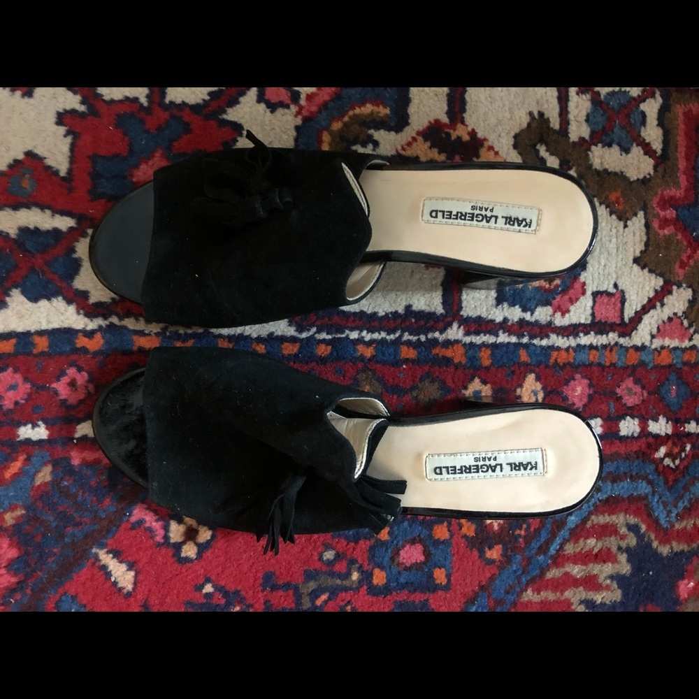 Karl Lagerfeld Suede Heel